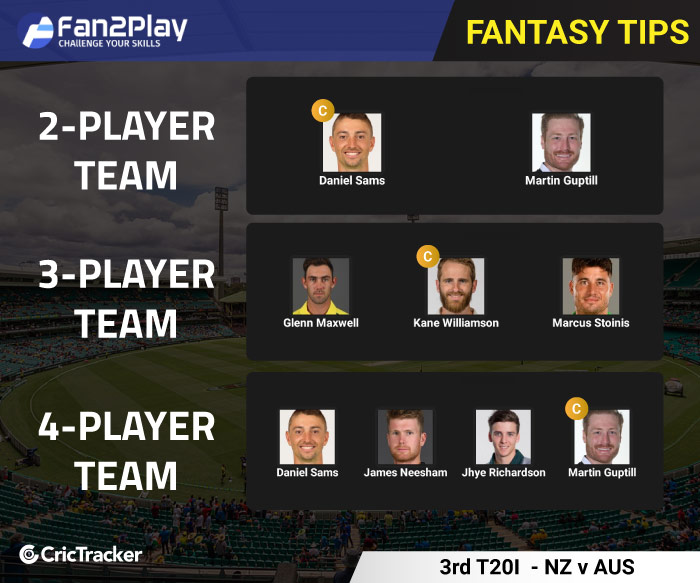 NZ vs AUS 3rd T20I: Fan2Play Fantasy Cricket Tips, Prediction, Playing XI and Pitch Report