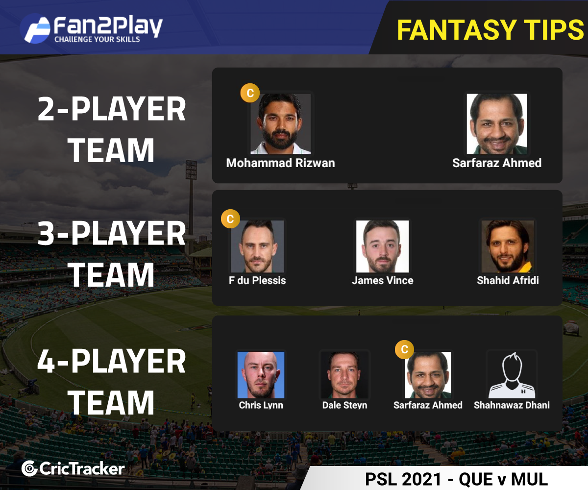 PSL 2021, Match 14 - QUE vs MUL: Fan2Play Fantasy Cricket ...