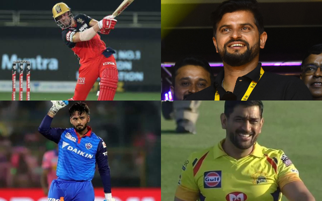 AB de Villiers, Suresh Raina, Rishabh Pant, and MS Dhoni