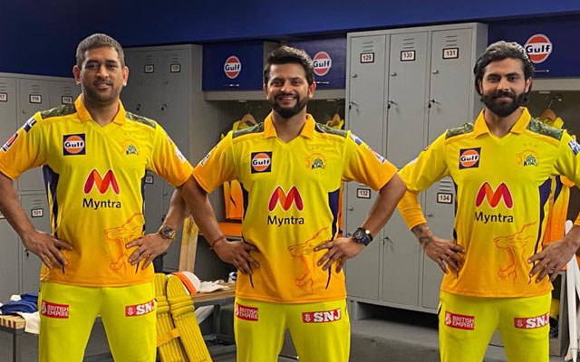 MS Dhoni, Suresh Raina and Ravindra Jadeja
