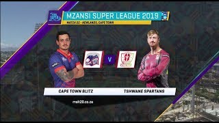 Highlights | Cape Town Blitz vs Tshwane Spartans | Match 22 | MSL 2019