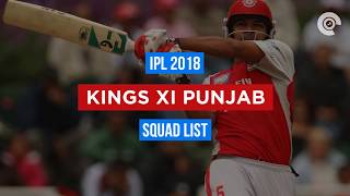 IPL 2018: KXIP Full Squad