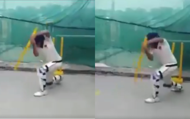 A kid batting