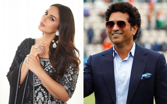 Huma Qureshi and Sachin Tendulkar