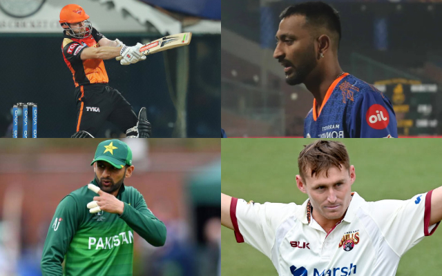 Kane Williamson, Krunal Pandya, Shoaib Malik, and Marnus Labuschagne