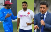 Curtly Ambrose, Ravichandran Ashwin and Sanjay Manjrekar