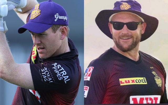 Eoin Morgan and Brendon McCullum