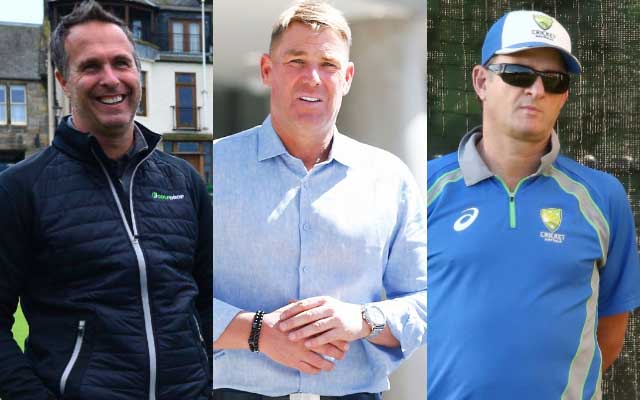 Michael Vaughan, Mark Waugh and Shane Warne