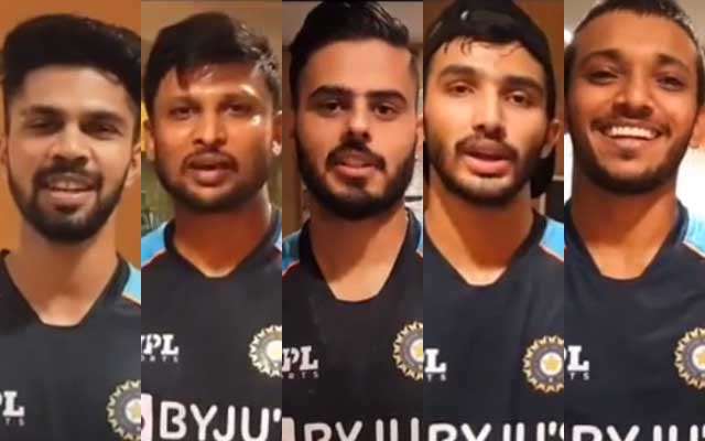 Ruturaj Gaikwad, Krishnappa Gowtham, Nitish Rana, Devdutt Padikkal and Chetan Sakariya