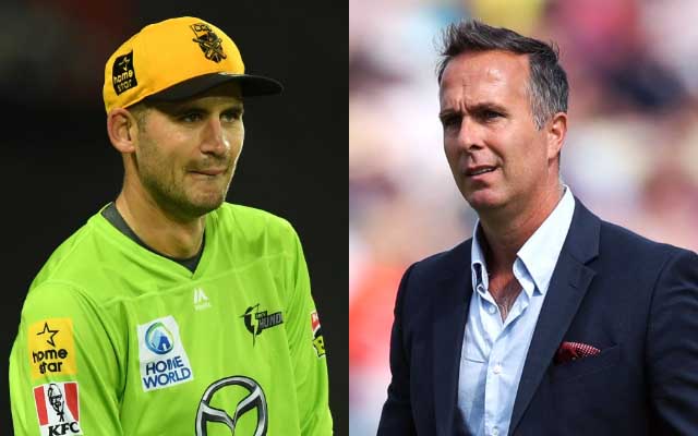 Alex Hales and Michael Vaughan