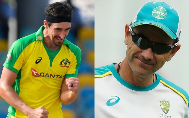 Mitchell Starc and Justin Langer