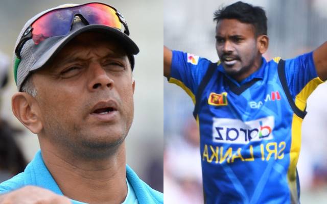 Rahul Dravid and Dushmantha Chameera