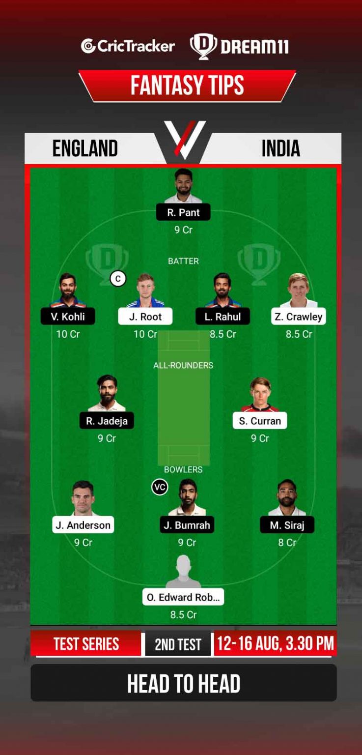 ENG vs IND Dream11 Prediction, Fantasy Cricket Tips ...