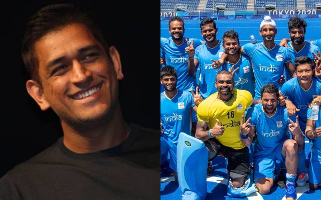 MS Dhoni and Indian Men's Hockey Team
