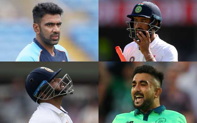 Ravichandran Ashwin, Cheteshwar Pujara, Rishabh Pant, Tabraiz Shamsi