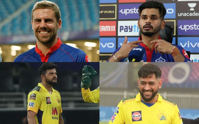 Anrich Nortje, Shreyas Iyer, MS Dhoni, Suresh Raina