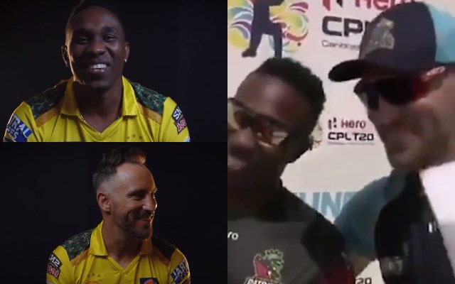 Dwayne Bravo and Faf du Plessis