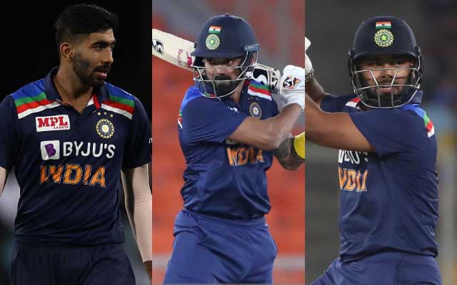 Jasprit Bumrah, KL Rahul and Rishabh Pant