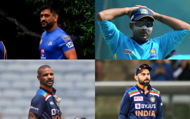 MS Dhoni, Mahela Jayawardene, Shikhar Dhawan and Virat Kohli