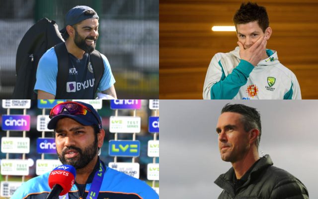 Virat Kohli, Tim Paine, Kevin Pietersen, and Rohit Sharma
