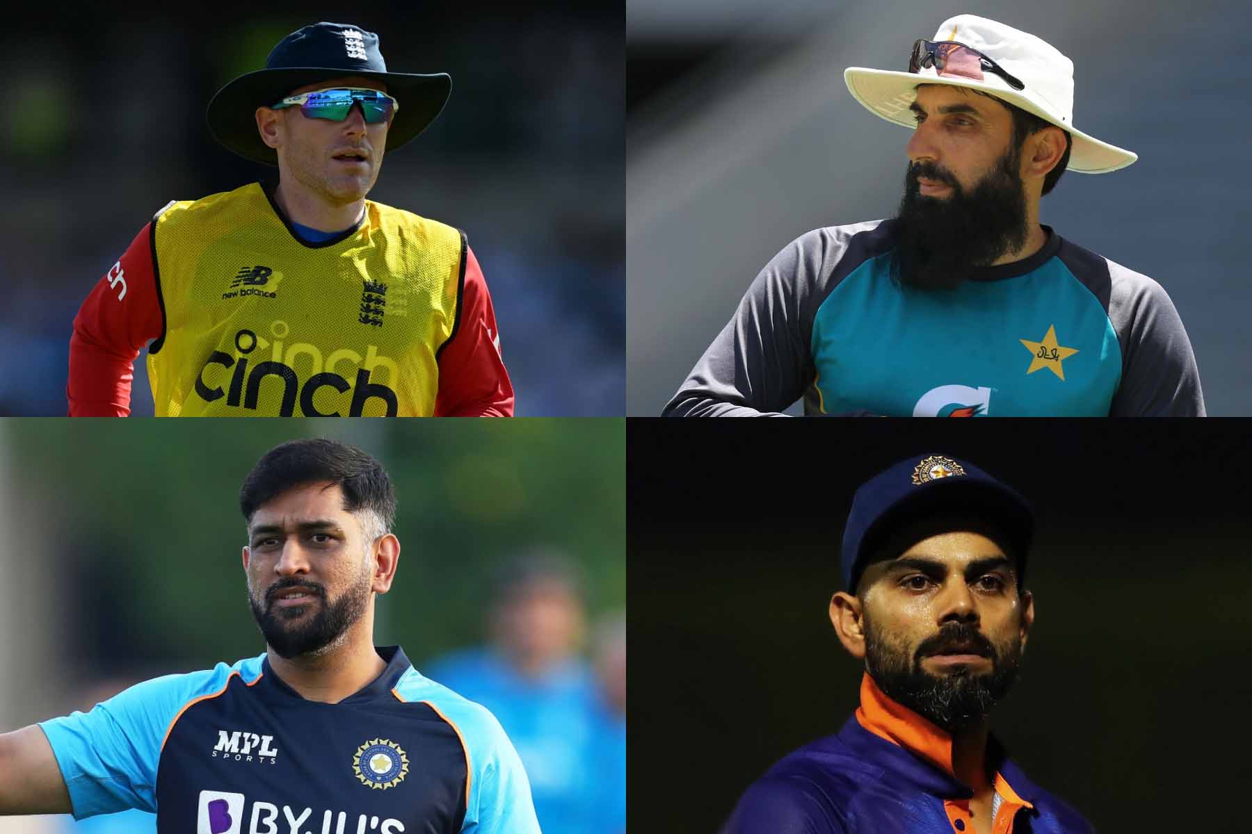 Eoin Morgan, Misbah-ul-Haq, MS Dhoni, Virat Kohli