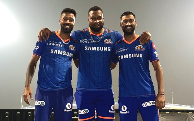 Hardik Pandya, Kieron Pollard and Krunal Pandya