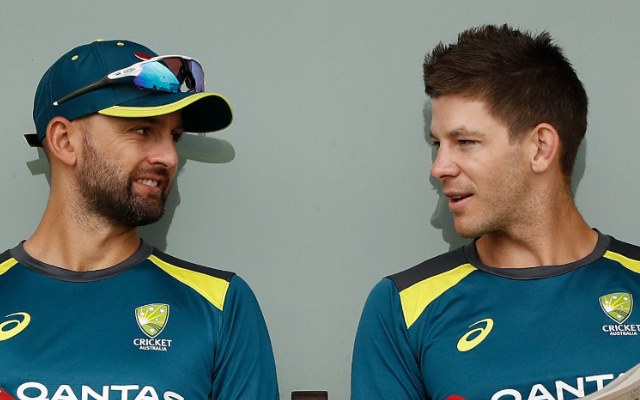 Nathan Lyon and Tim Paine