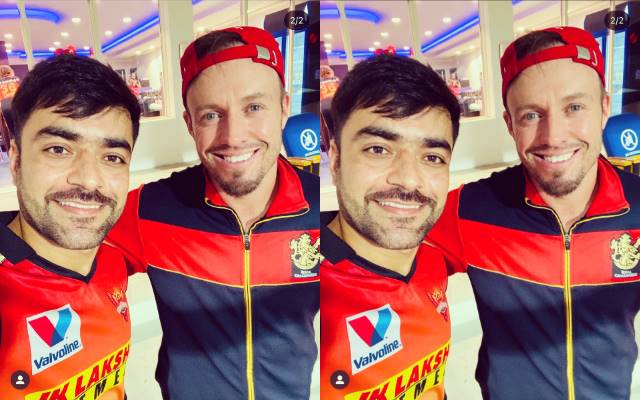 Rashid Khan and AB de Villiers