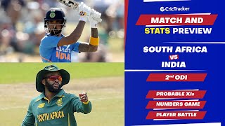 India vs South Africa - 2nd ODI Match, Predicted Playing XIs & Stats Preview