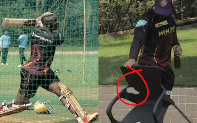 Andre Russell in KKR training camp