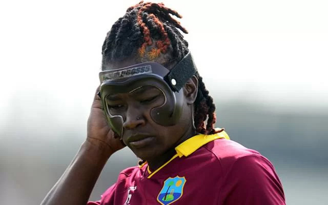 Deandra Dottin wearing helmet