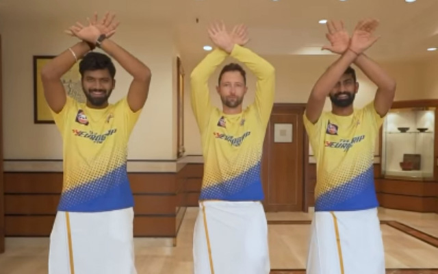 Devon Conway dancing on Arabic Kuthu with CSK teammates