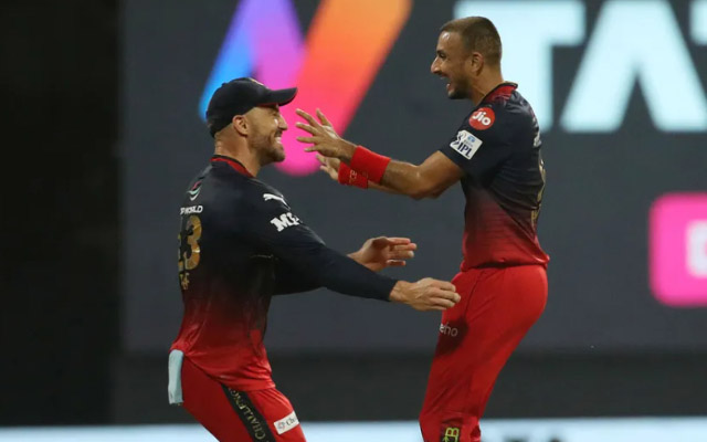 Faf du Plessis and Harshal Patel