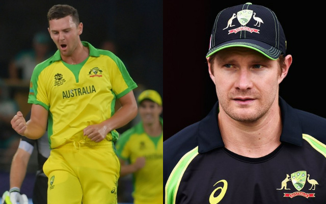 Josh Hazlewood and Shane Watson