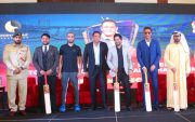 Mohammad Azharuddin amongst others at the launch of Camp with the Champ event.
