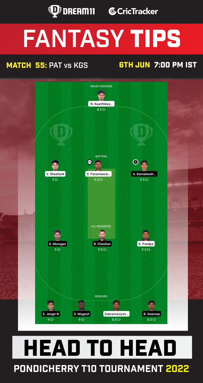 PAT vs KGS Today Dream11 Prediction