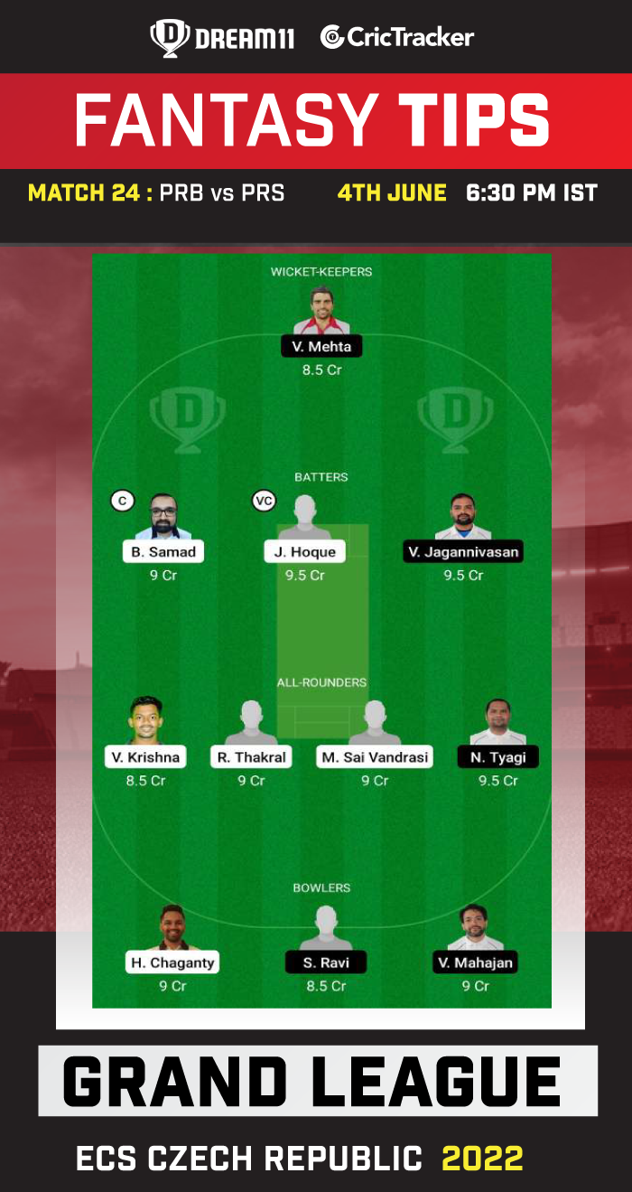 PRB vs PRS Today Dream11 Prediction