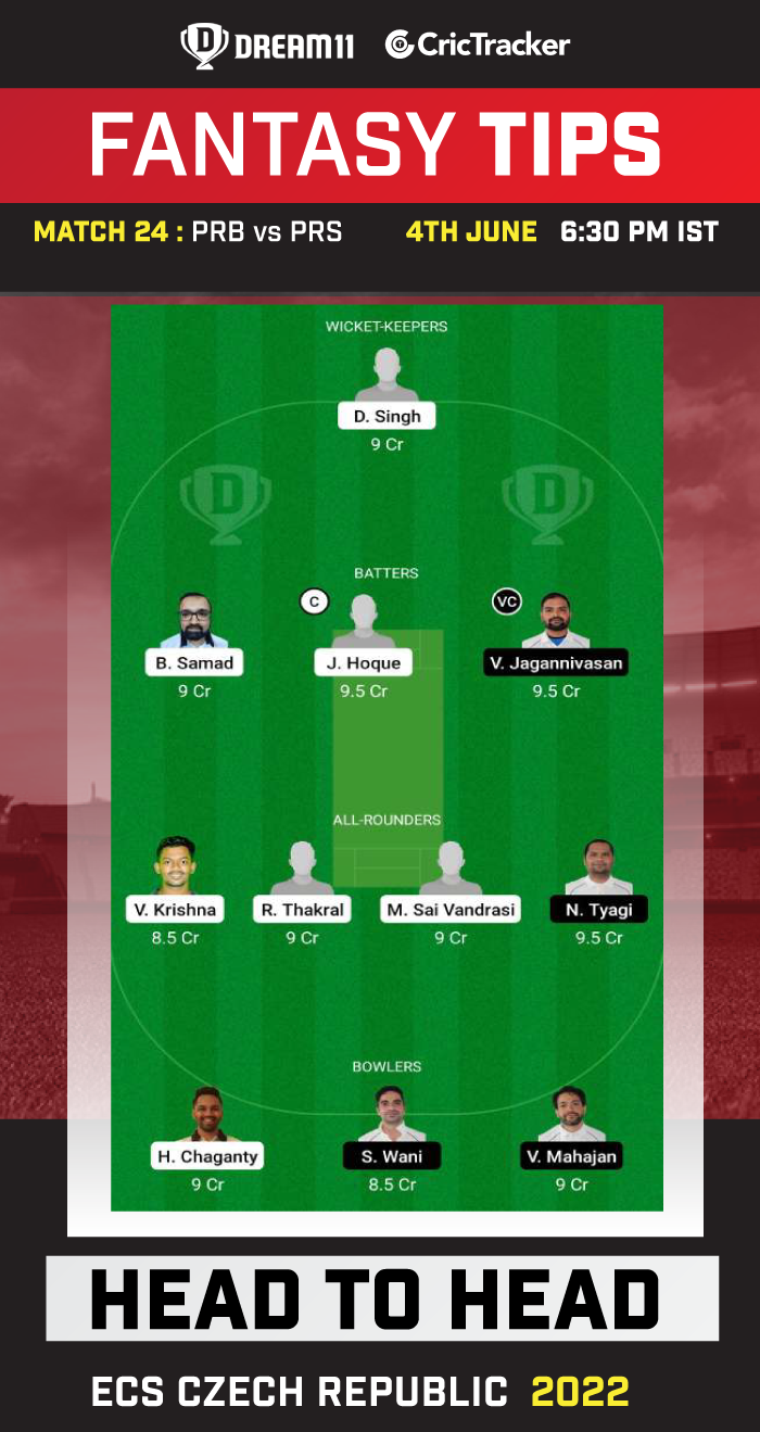 PRB vs PRS Today Dream11 Prediction