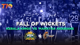 Maratha Arabians vs Kerala Kings | Fall of Wickets | T10 League 2017
