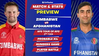 Zimbabwe vs Afghanistan - 3rd T20I Match, Predicted Playing XIs & Stats Preview