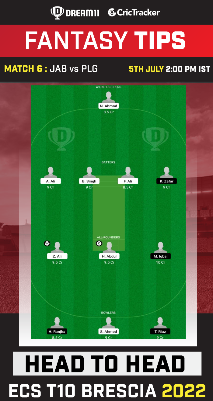 JAB vs PLG Dream11 Prediction Today Match