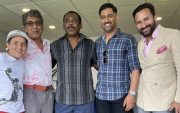 MS Dhoni with Gordon Greenidge and Saif Ali Khan in Oval for the first ODI