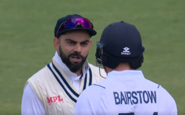 Virat Kohli and Jonny Bairstow in argument