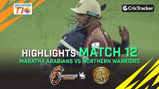 Maratha Arabians vs Northern Warriors | Full Match 11 Highlights | Abu Dhabi T10 League Season 2