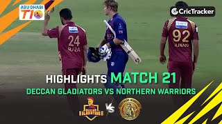 Deccan Gladiators vs Northern Warriors | Match 21 Highlights | Abu Dhabi T10 Season 3