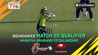 Maratha Arabians vs Qalandars | Qualifier Fall Boundaries | Abu Dhabi T10 Season 3