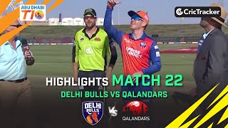 Delhi Bulls vs Qalandars | Match 22 Highlights | Abu Dhabi T10 Season 3